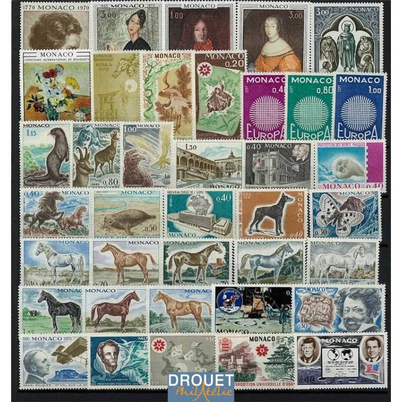 1970 Monaco Année Complète Timbres Neufs