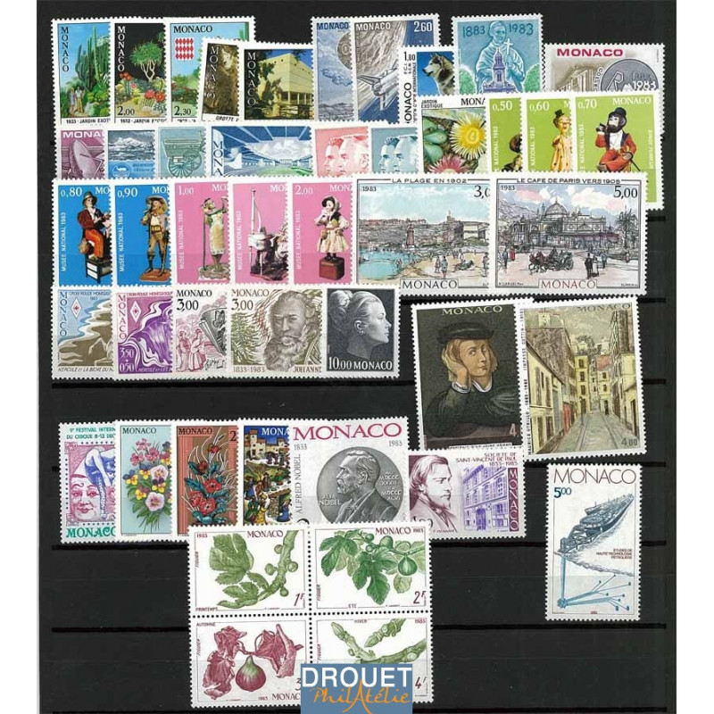 1983 Monaco Année Complète Timbres Neufs