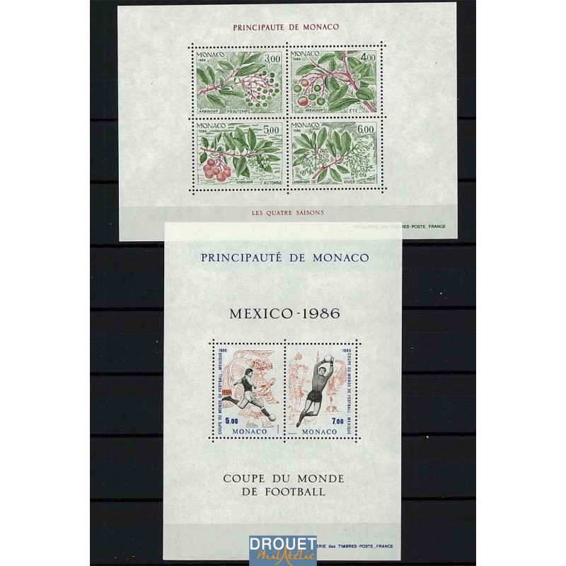 1986 Monaco Année Complète Timbres Neufs