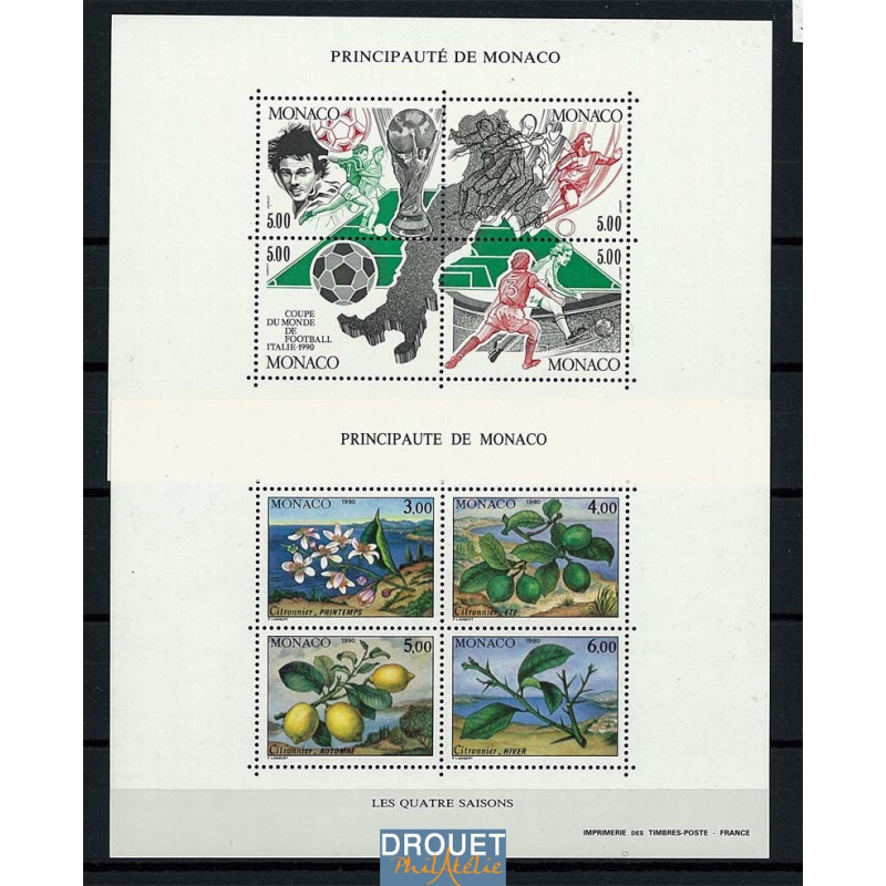 1989 Monaco Année Complète Timbres Neufs