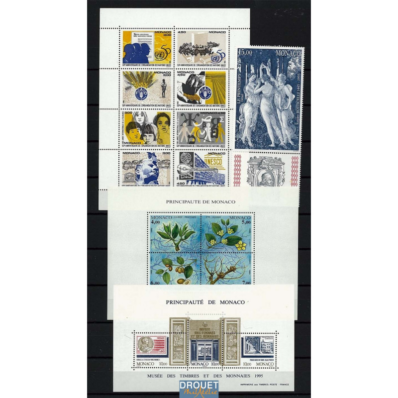 1995 Monaco Année Complète Timbres Neufs