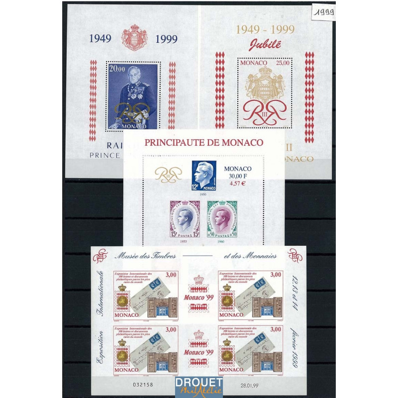 1999 Monaco Année Complète Timbres Neufs