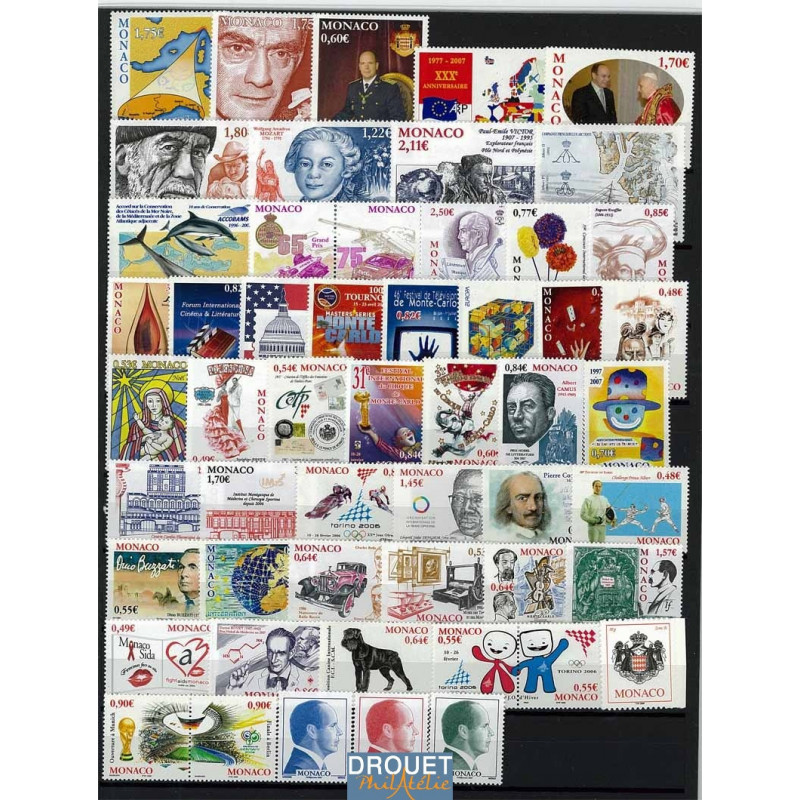 2006 Monaco Année Complète Timbres Neufs