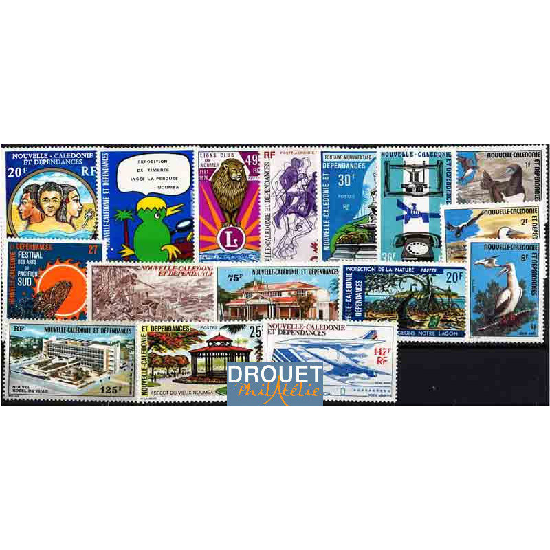 1976 Nlle Calédonie Année Complète Timbres Neufs