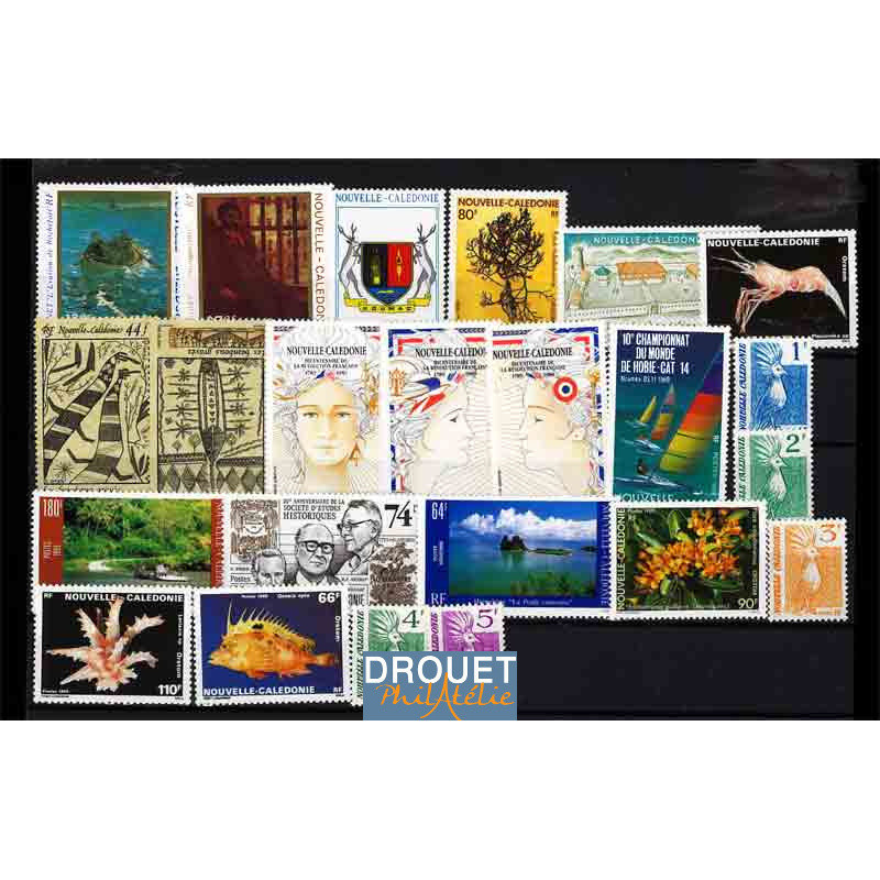 1989 Nlle Calédonie Année Complète Timbres Neufs