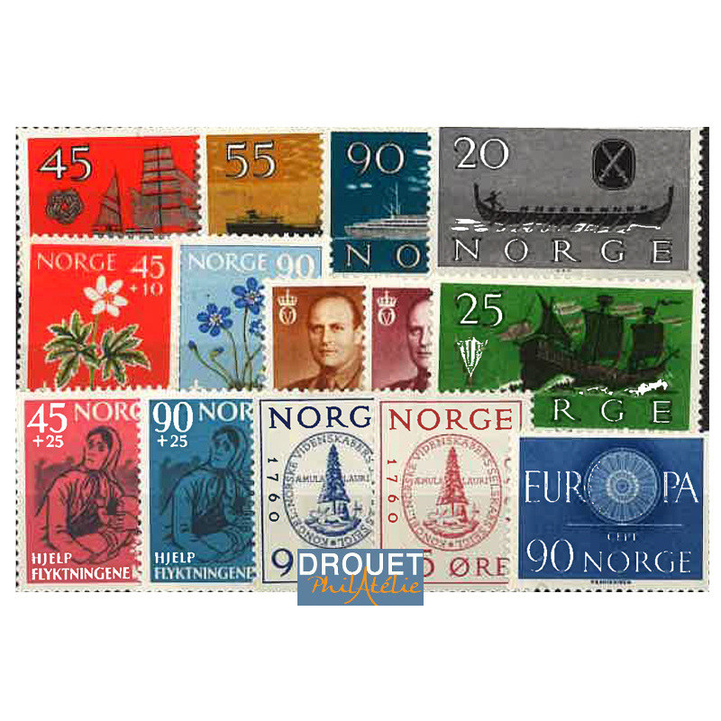 1960 Norvège Année Complète Timbres Neufs