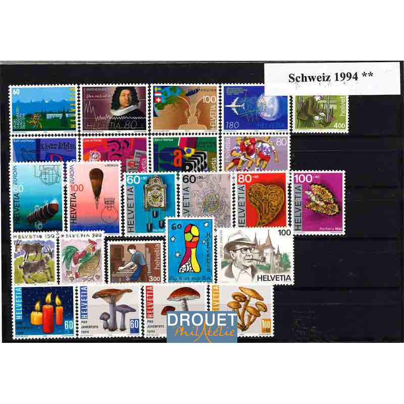 1994 Suisse Année Complète Timbres Neufs
