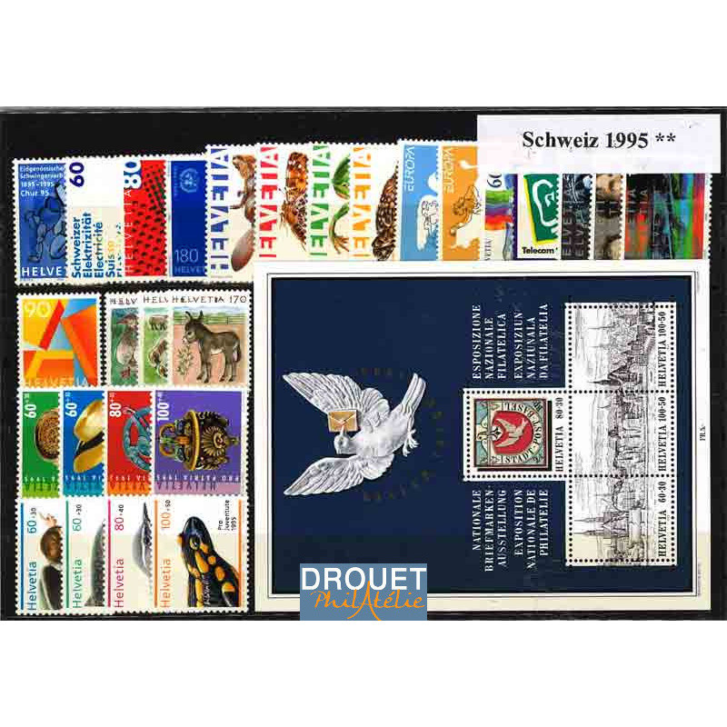 1995 Suisse Année Complète Timbres Neufs