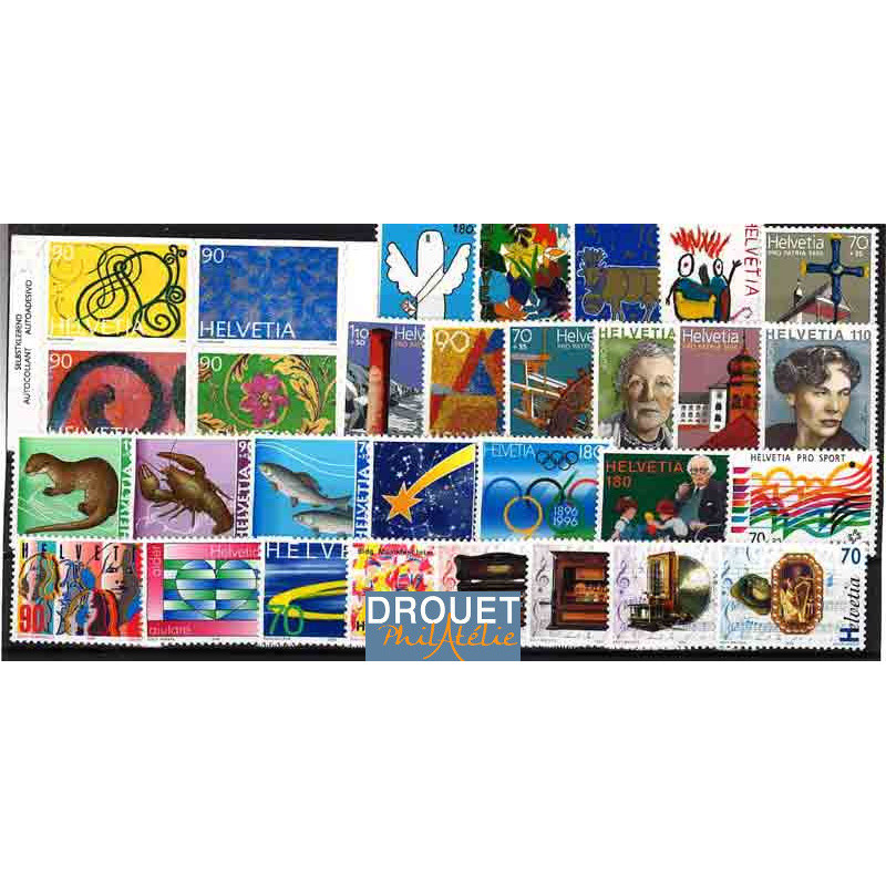 1996 Suisse Année Complète Timbres Neufs
