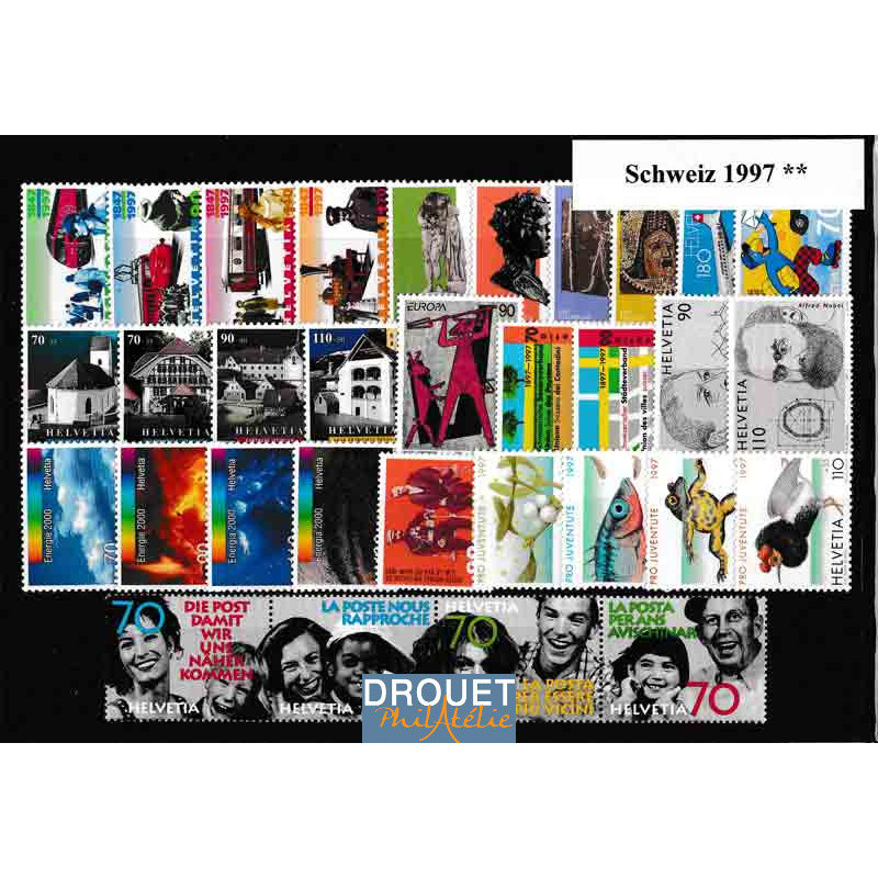 1997 Suisse Année Complète Timbres Neufs