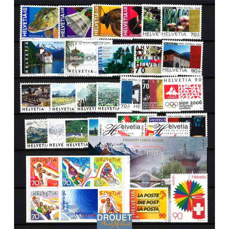 1999 Suisse Année Complète Timbres Neufs