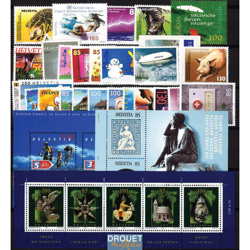 2004 Suisse Année Complète Timbres Neufs