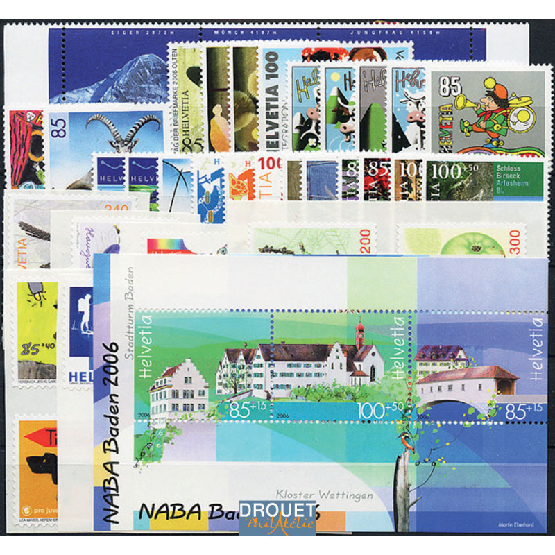 2006 Suisse Année Complète Timbres Neufs