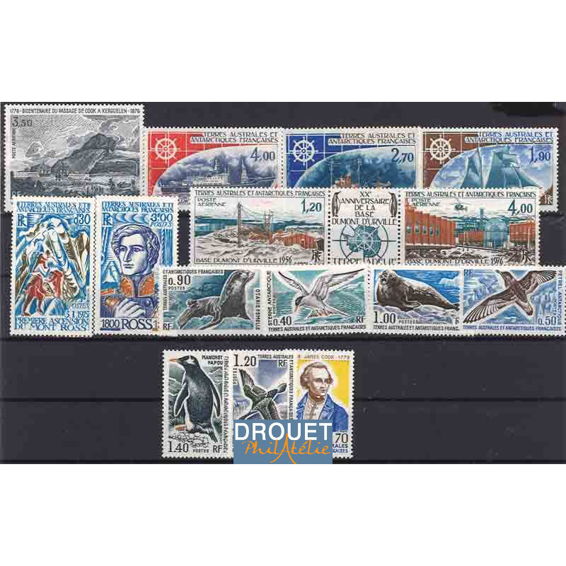 1976 Terres Australes Françaises Année Complète Neufs