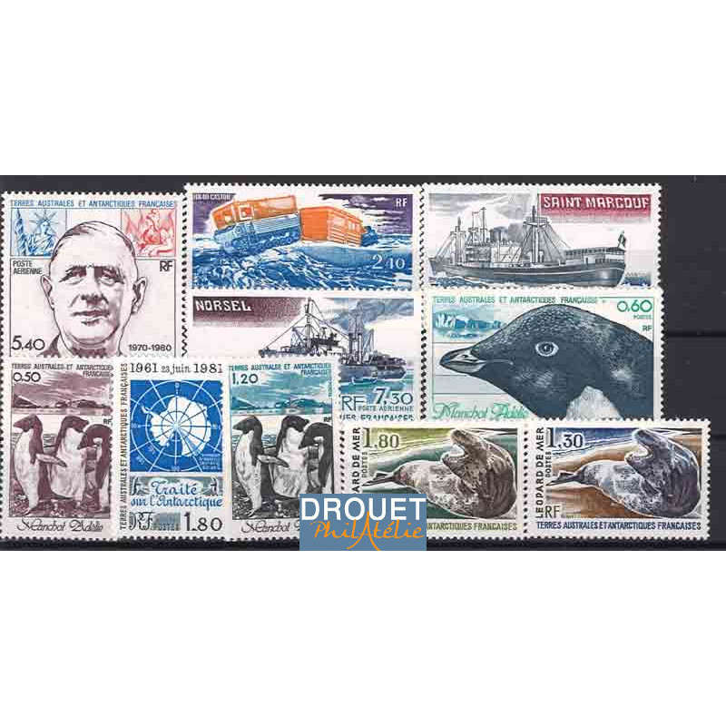 1980 Terres Australes Françaises Année Complète Neufs