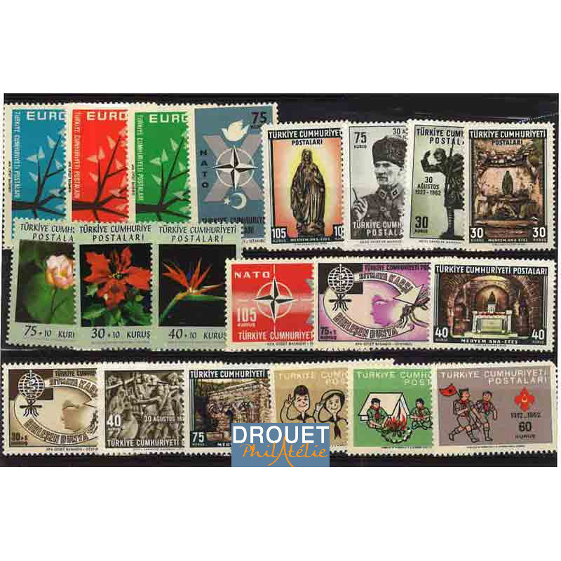 1962 Turquie Année Complète Timbres Neufs