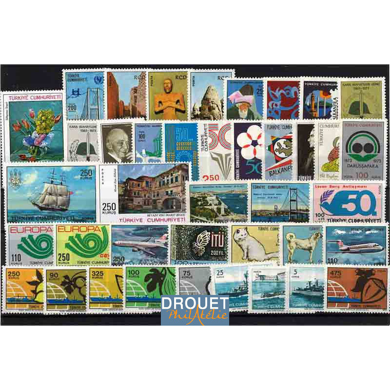 1973 Turquie Année Complète Timbres Neufs