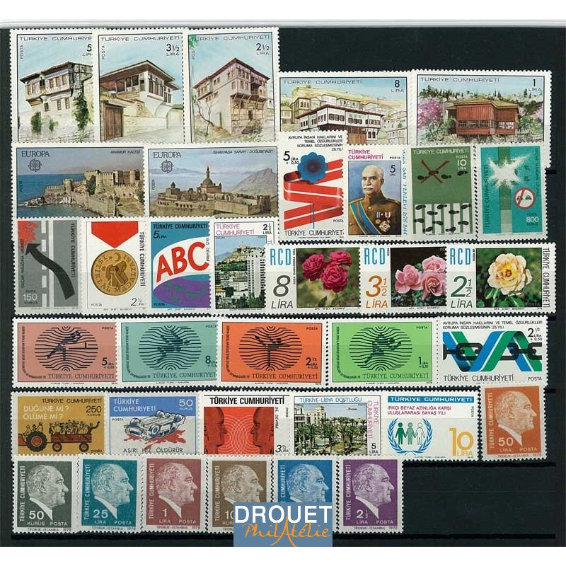 1978 Turquie Année Complète Timbres Neufs