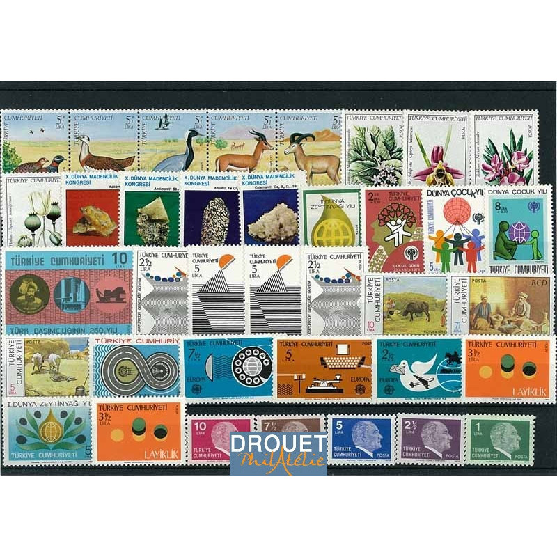 1979 Turquie Année Complète Timbres Neufs