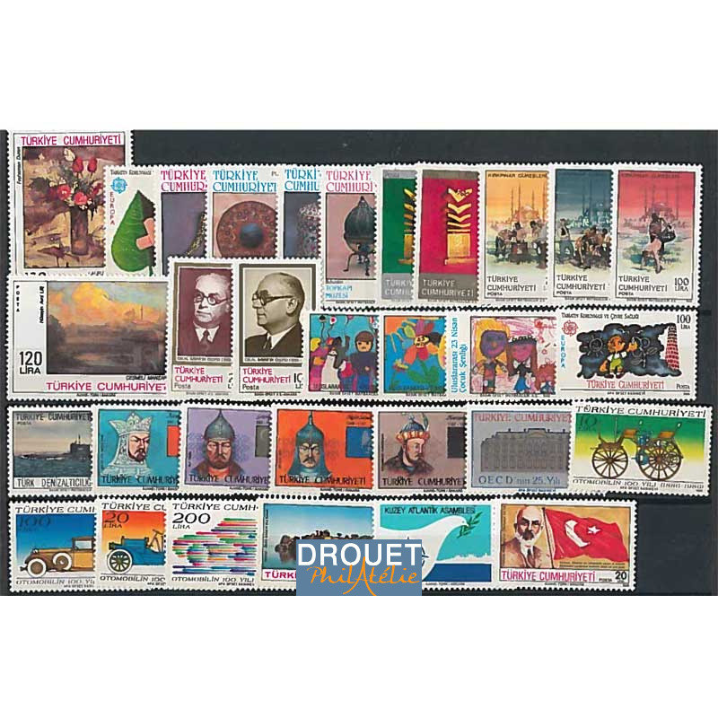 1986 Turquie Année Complète Timbres Neufs