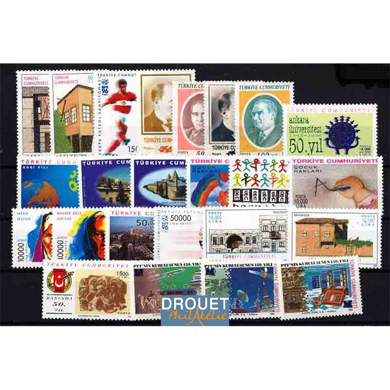 1996 Turquie Année Complète Timbres Neufs