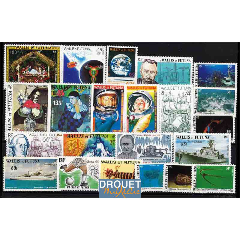 1981 Wallis & Futuna Année Complète Timbres Neufs