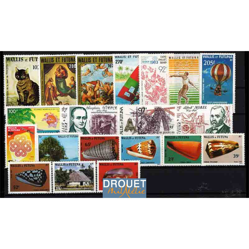 1983 Wallis & Futuna Année Complète Timbres Neufs