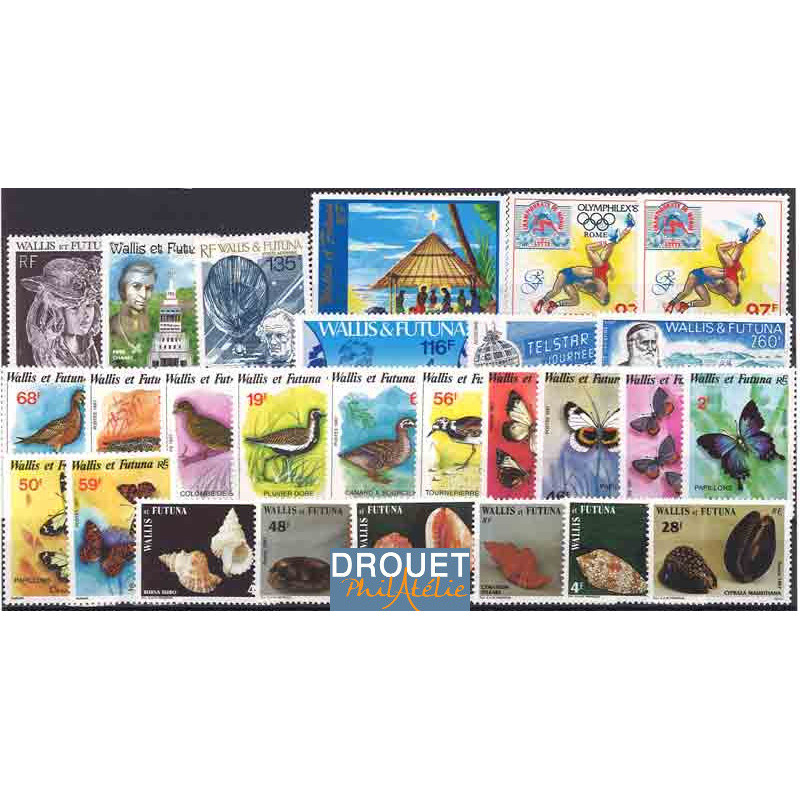 1987 Wallis & Futuna Année Complète Timbres Neufs
