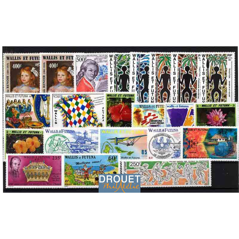 1991 Wallis & Futuna Année Complète Timbres Neufs