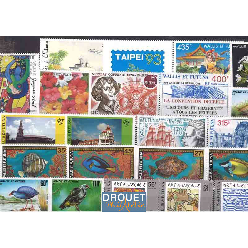 1993 Wallis & Futuna Année Complète Timbres Neufs