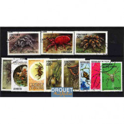 Araignées timbres poste de...