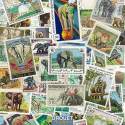 Eléphants timbres poste de...