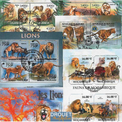 Lions timbres poste en...