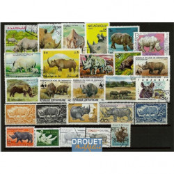 Rhinoceros timbres poste de...