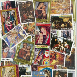 Nativité vierge timbres...