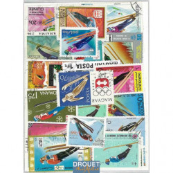 Ski saut timbres poste de...