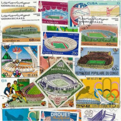 Stades timbres poste de...