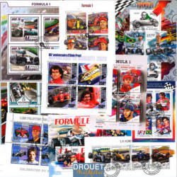 Voitures formule 1 timbres...