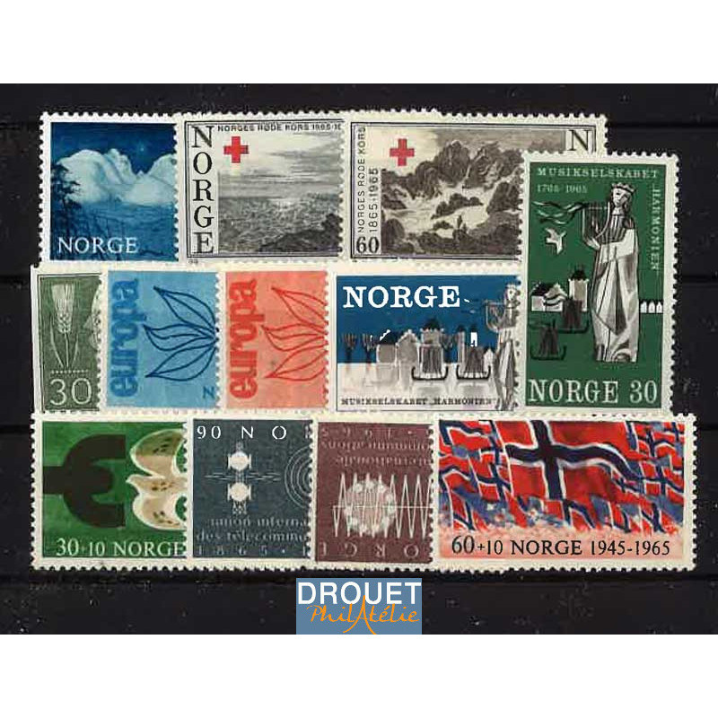 1965 Norvège Année Complète Timbres Neufs