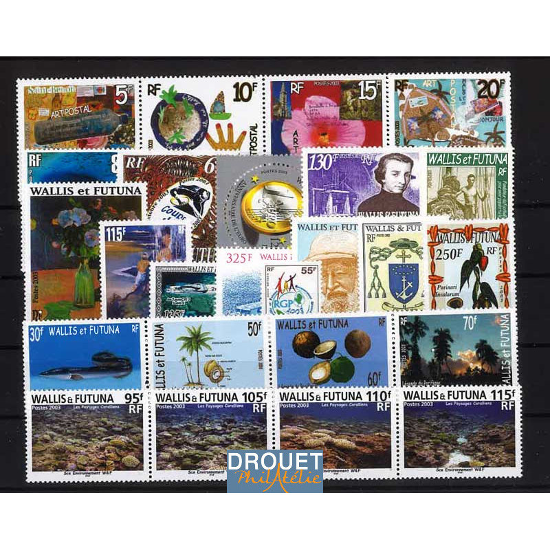2003 Wallis Année Complète Timbres Neufs