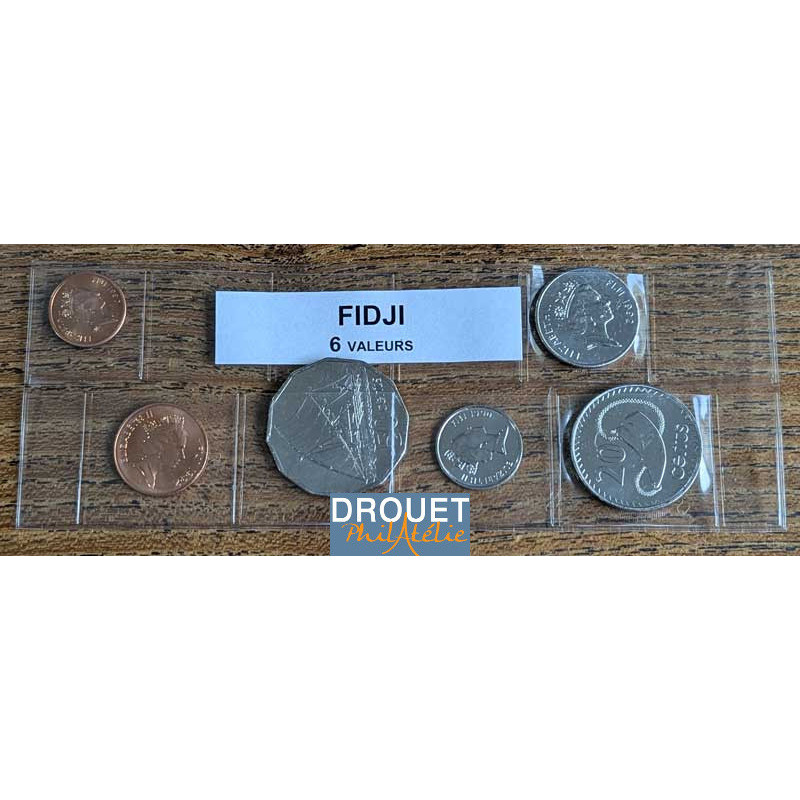 6 Pièces De Monnaie Différentes