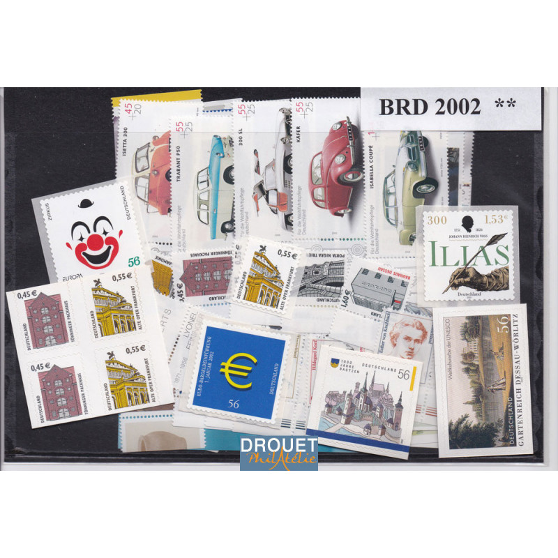 2002 Allemagne Année Complète Timbres Neufs