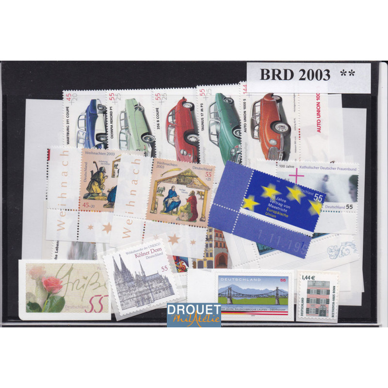 2003 Allemagne Année Complète Timbres Neufs