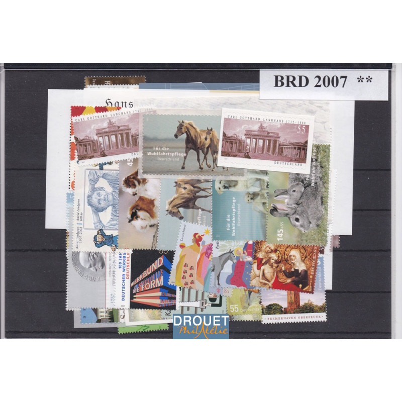2007 Allemagne Année Complète Timbres Neufs