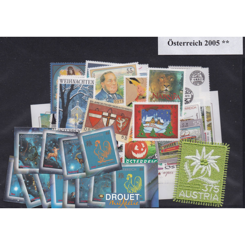 2005 Autriche Année Complète Timbres Neufs