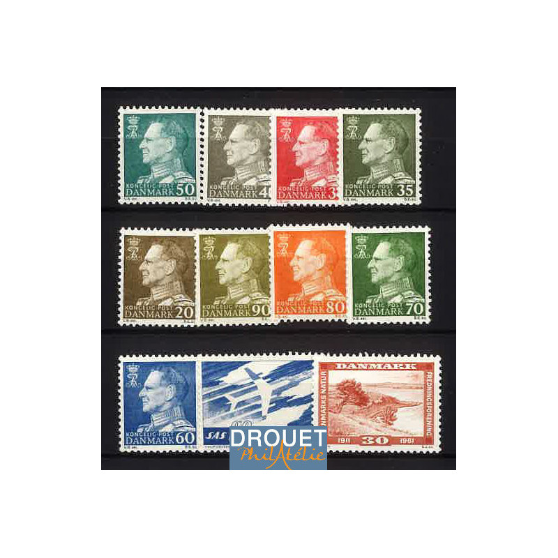 1961 Danemark Année Complète Timbres Neufs