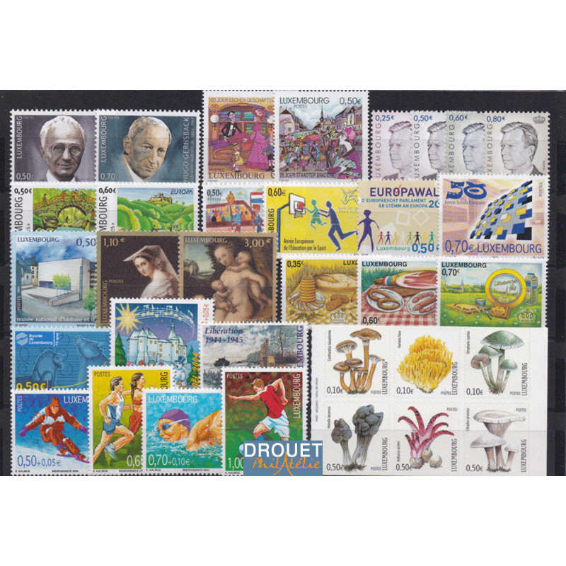 2004 Luxembourg Année Complète Timbres Neufs