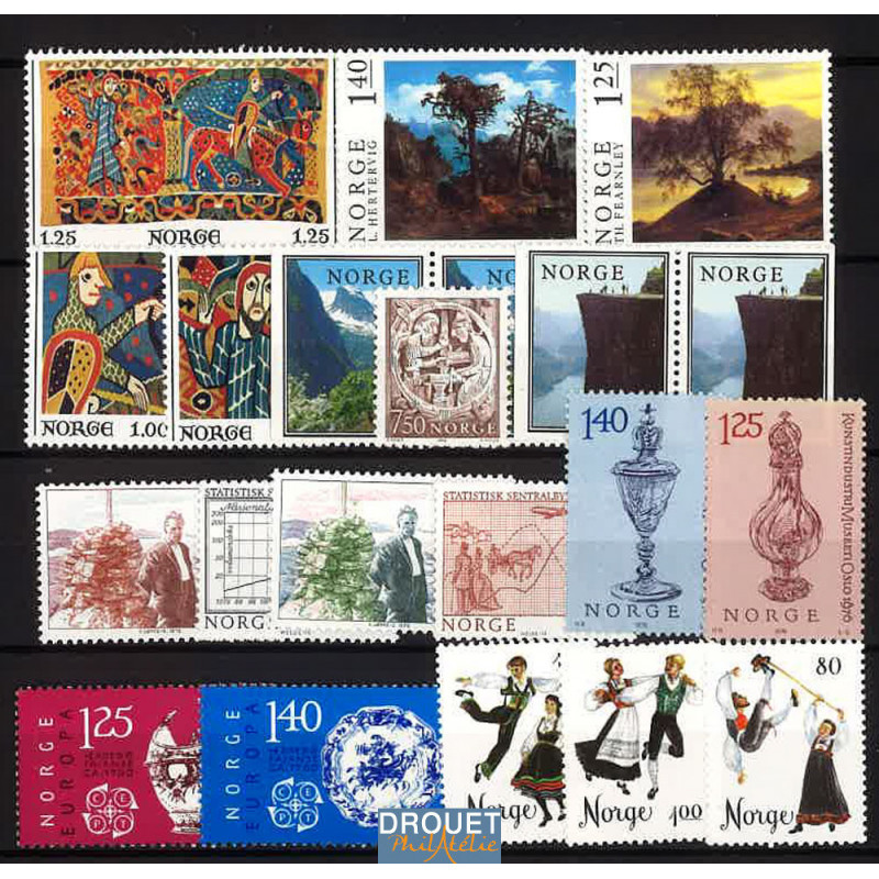 1976 Norvège Année Complète Timbres Neufs