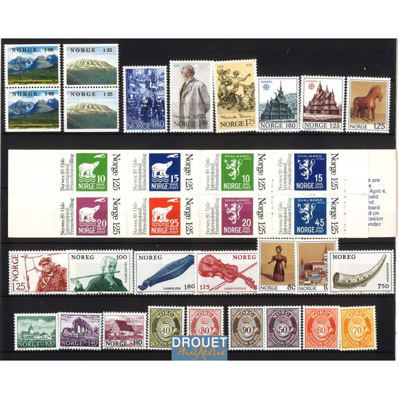 1978 Norvège Année Complète Timbres Neufs