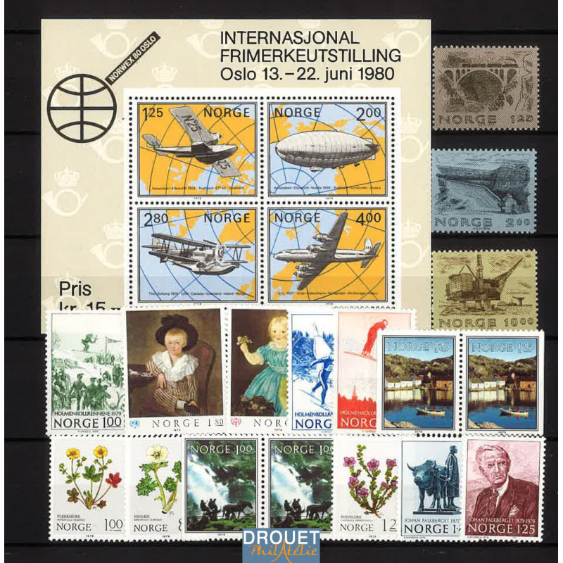 1979 Norvège Année Complète Timbres Neufs